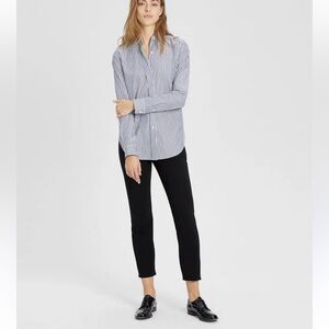 THEORY | Grey Striped Button Up Dresss Shirt - sz S/P